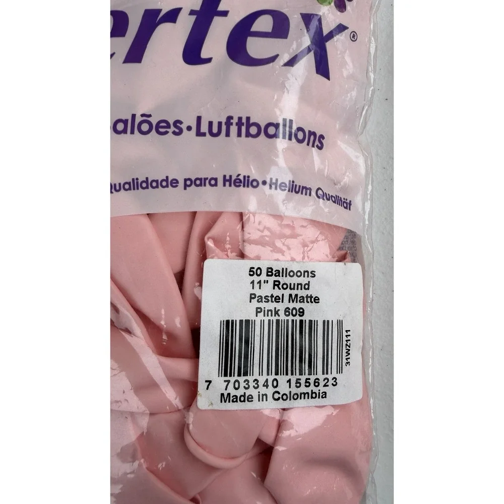 9 pack Variety of Pink Balloons Birthday Party Decorations